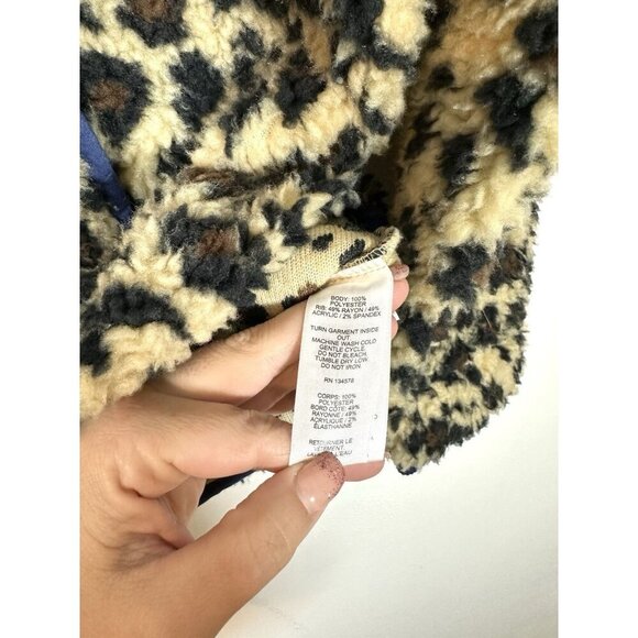 Vineyard Vines XS Womens Leopard Print Fleece SuperShep 1/2 Zip Pullover Animal - Picture 9 of 14